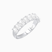 Customizable Radiant Cut Diamond Half Eternity Band - Shahin Jewelry